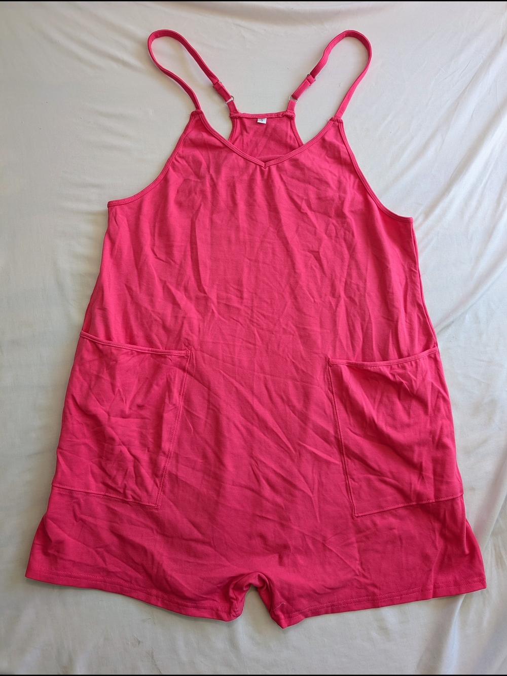 Hot Pink Tank Top Romper